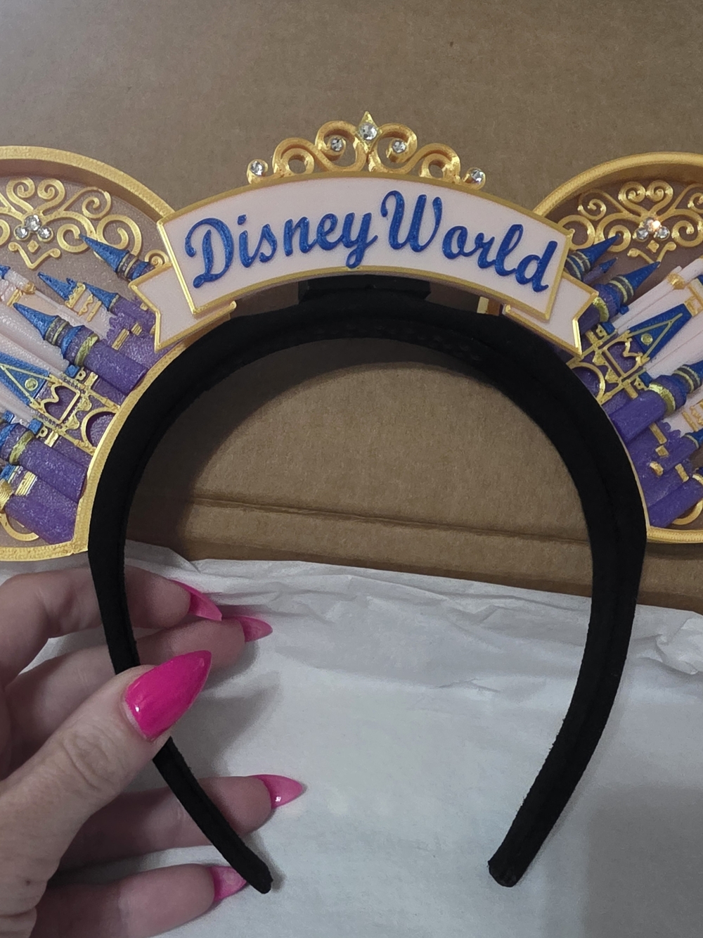 Disney World Castle Ears Headband - Gold, Purple, Blue